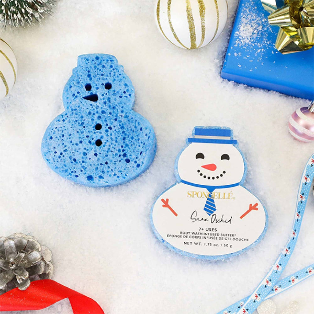Spongelle Holiday Snowmen - Snow Orchid