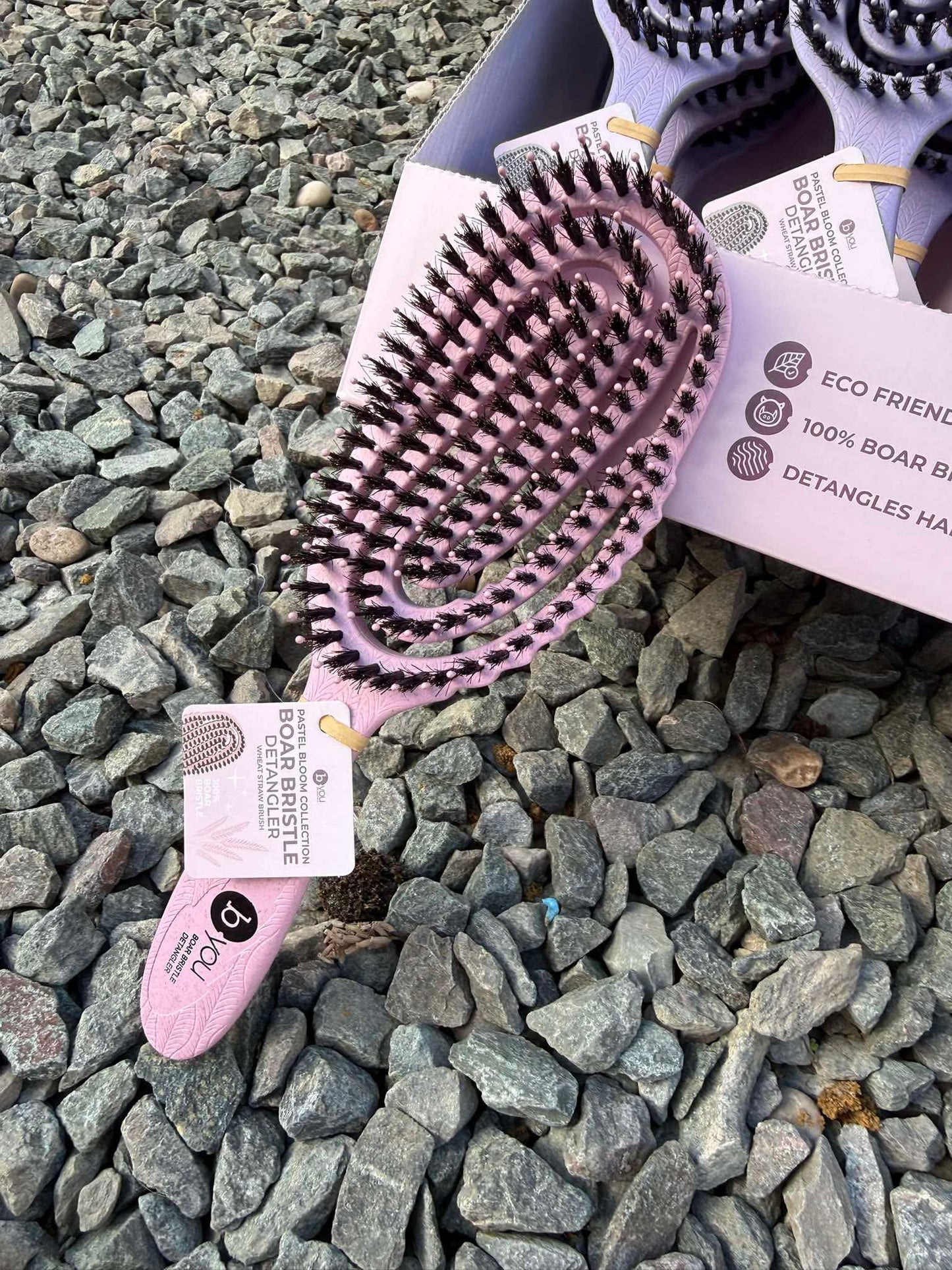 B.You Boar Bristle Detangler Pastel Bloom