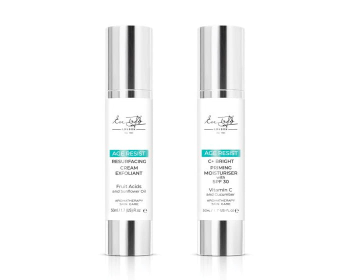 Eve Taylor C + Bright Moisturiser SPF30 & Resurfacing Exfoliant Bundle