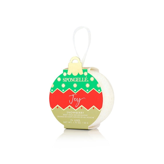 Spongelle Holiday Ornaments - Joy (Snowberry)