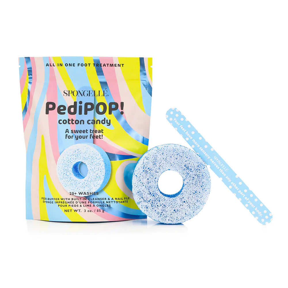 Spongelle Cotton Candy | PediPOP! Pedi Buffer & Nail File