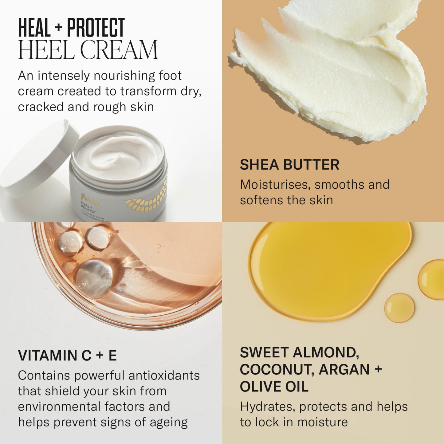 Mii Heal + Protect Intense Heel Cream