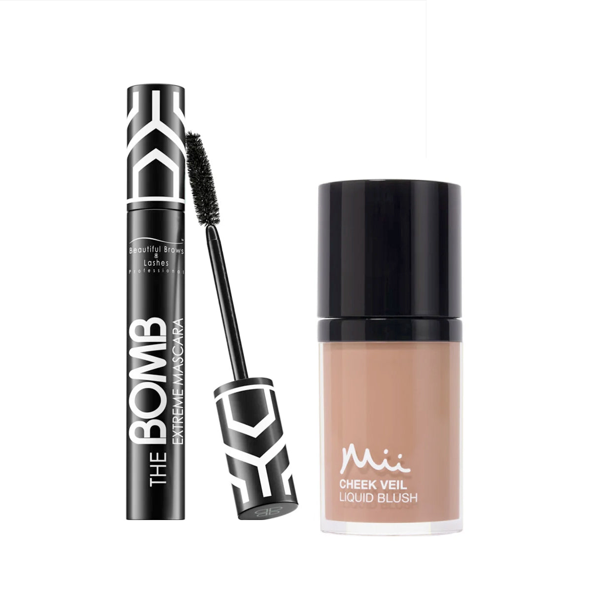 Mii Cheek Veil Liquid Blush & Bomb Mascara Bundle