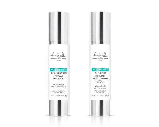 Eve Taylor C + Bright Moisturiser SPF30 & Resurfacing Exfoliant Bundle