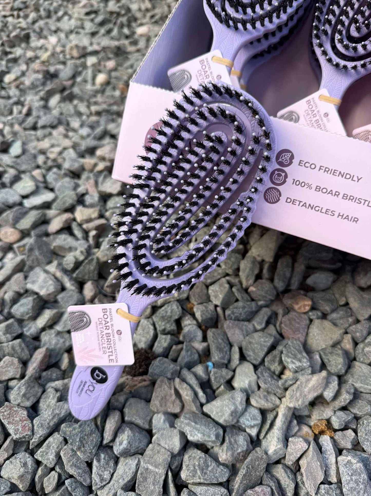 B.You Boar Bristle Detangler Pastel Bloom