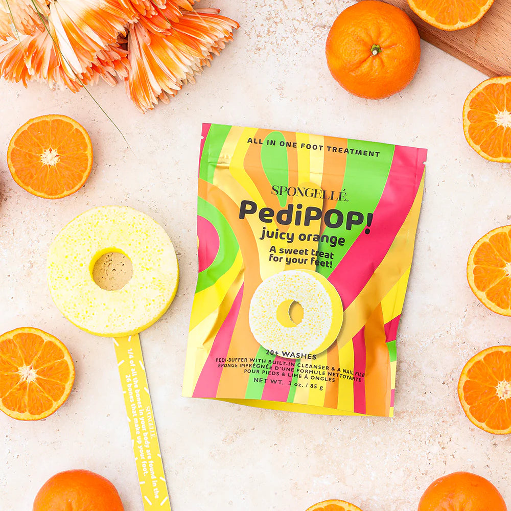 Spongelle Juicy Orange | PediPOP! Pedi Buffer & Nail File