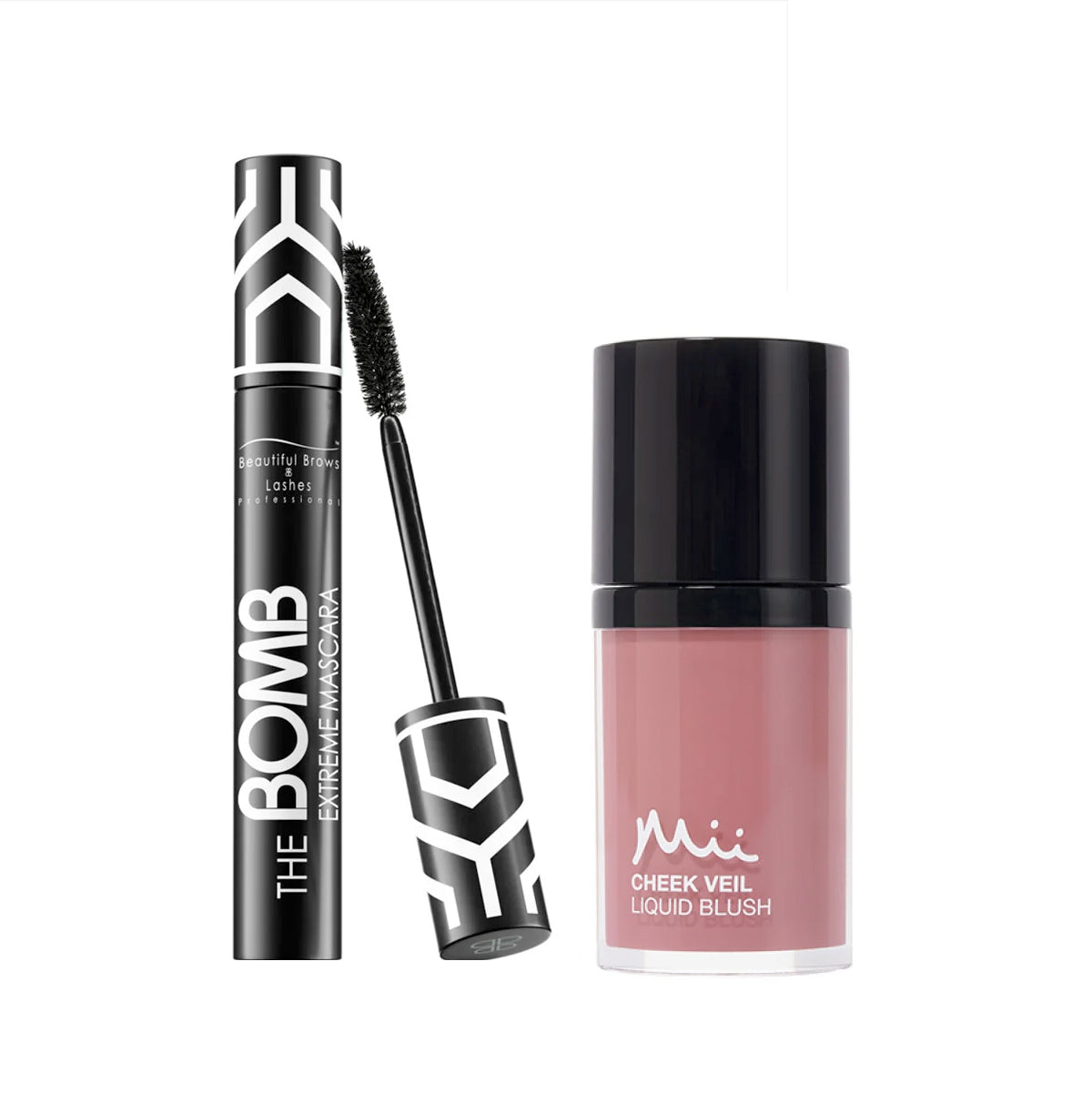 Mii Cheek Veil Liquid Blush & Bomb Mascara Bundle