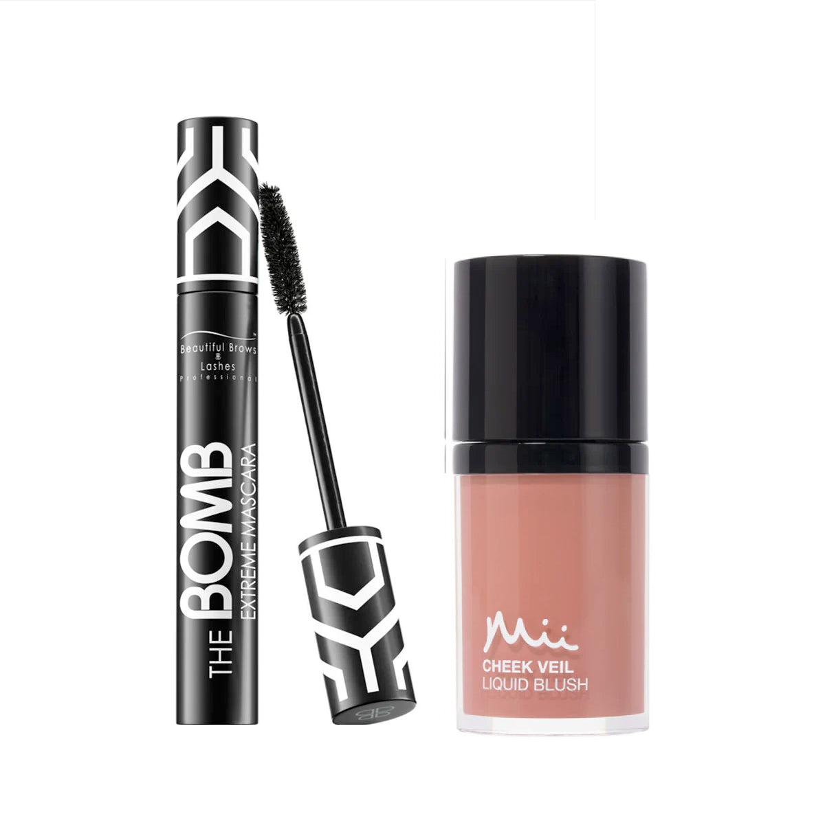 Mii Cheek Veil Liquid Blush & Bomb Mascara Bundle