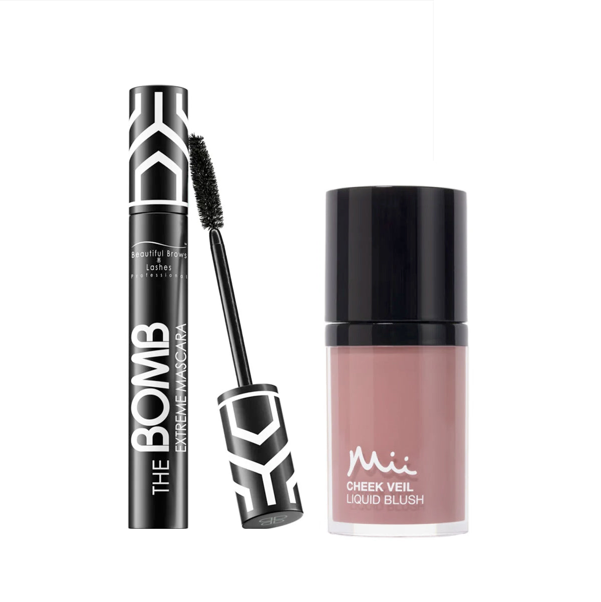 Mii Cheek Veil Liquid Blush & Bomb Mascara Bundle